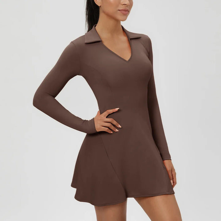 Rowan | Women’s Long-Sleeve Polo Golf &amp; Pickleball Dress