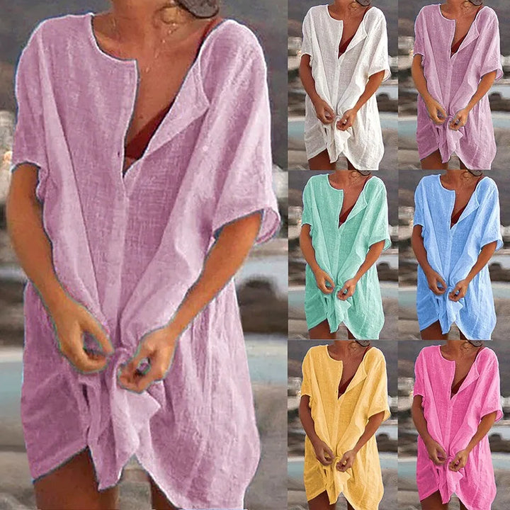 Lyra | Relaxed Button-Up Beach Cover-Up
