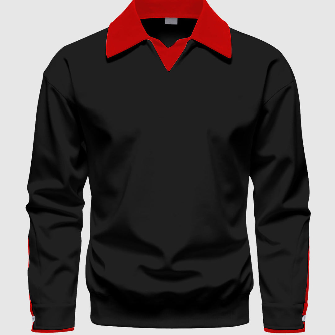 Contrast Collar Knit Pullover