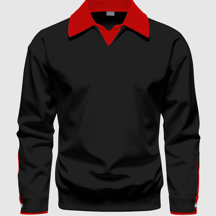 Contrast Collar Knit Pullover