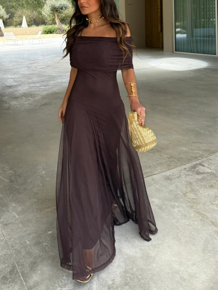 Calerisse | Women’s Off Shoulder Maxi Wedding Guest Dress