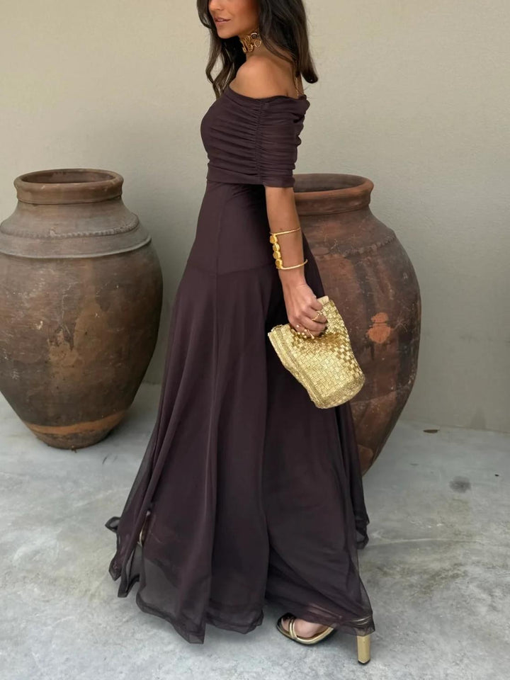 Calerisse | Women’s Off Shoulder Maxi Wedding Guest Dress