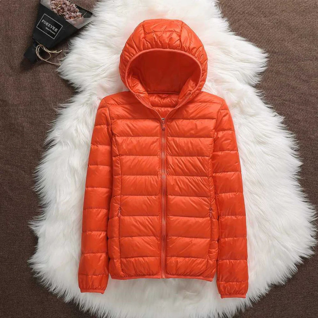 Women's Lightweight Puffer Hooded Jacket