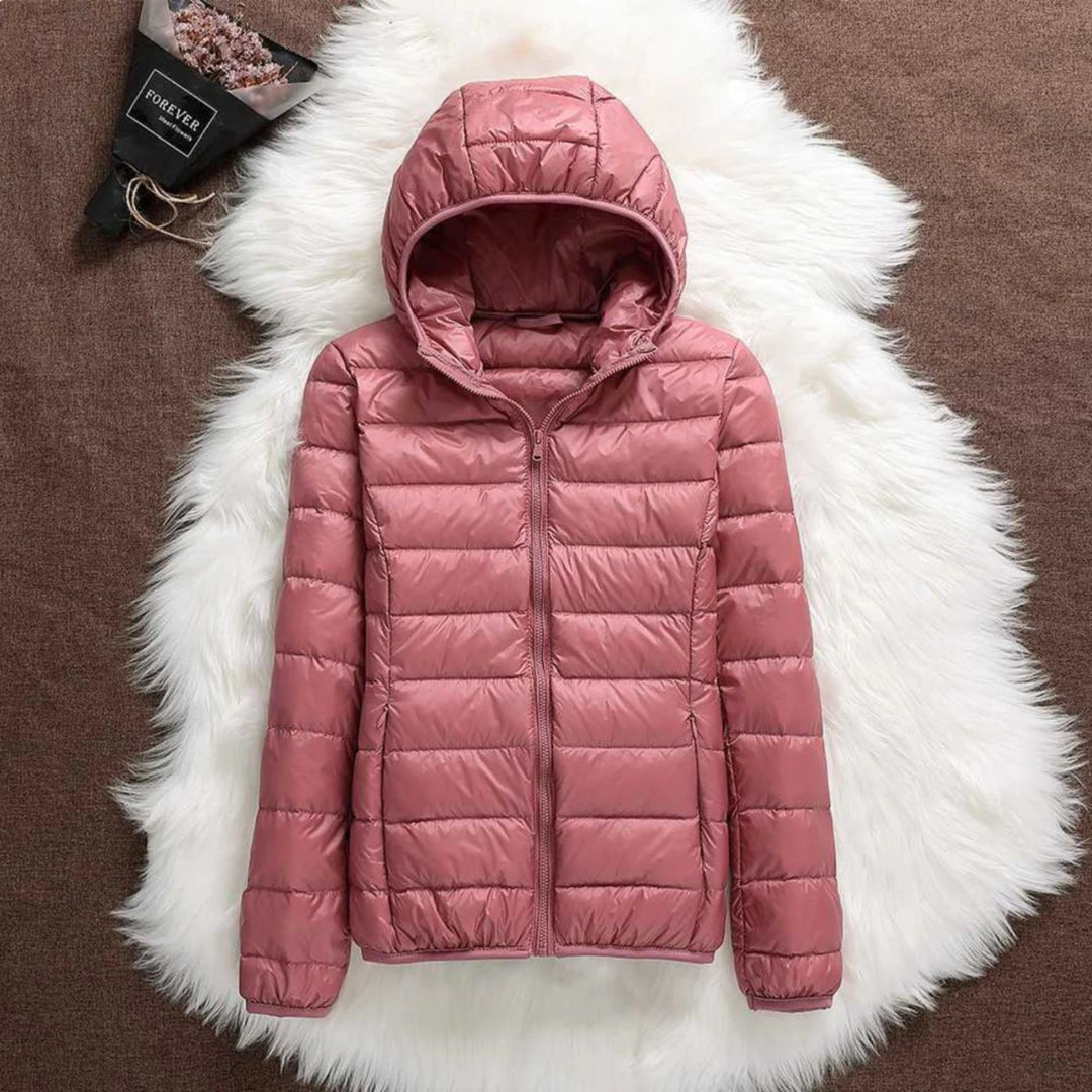 Women's Lightweight Puffer Hooded Jacket