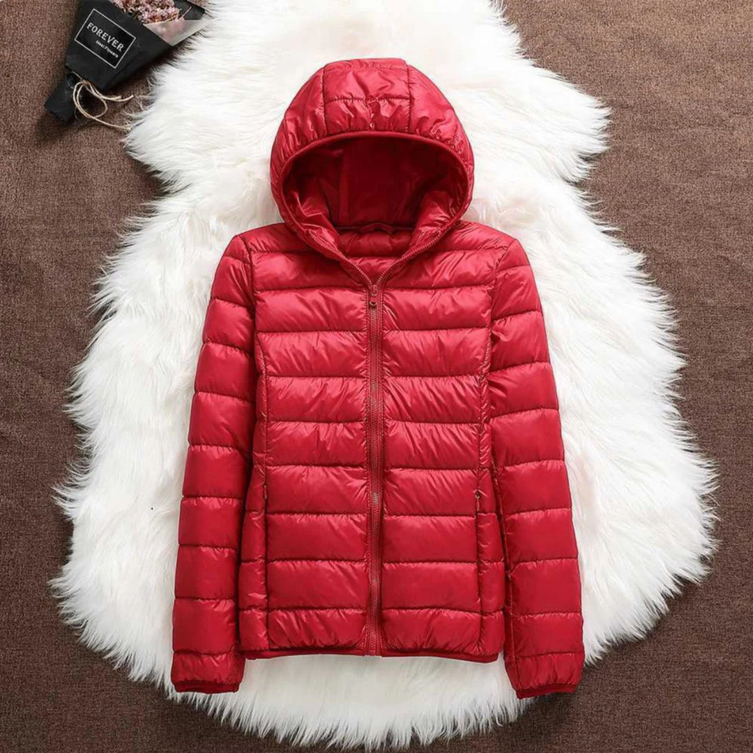 Women's Lightweight Puffer Hooded Jacket
