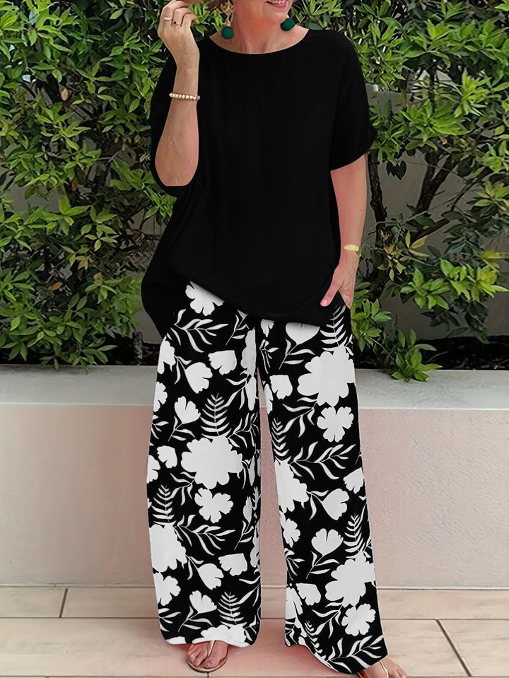 Serena | Floral Wide-Leg Trouser Set
