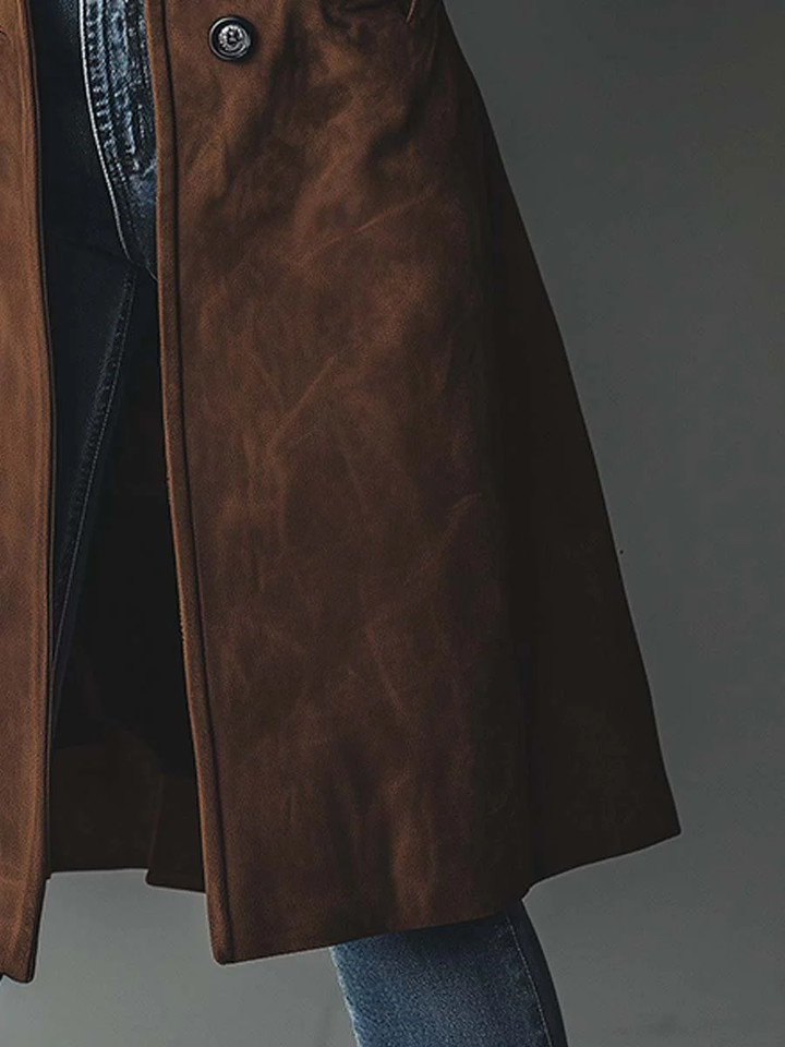 Women’s Tailored Long Button-Front Winter Coat