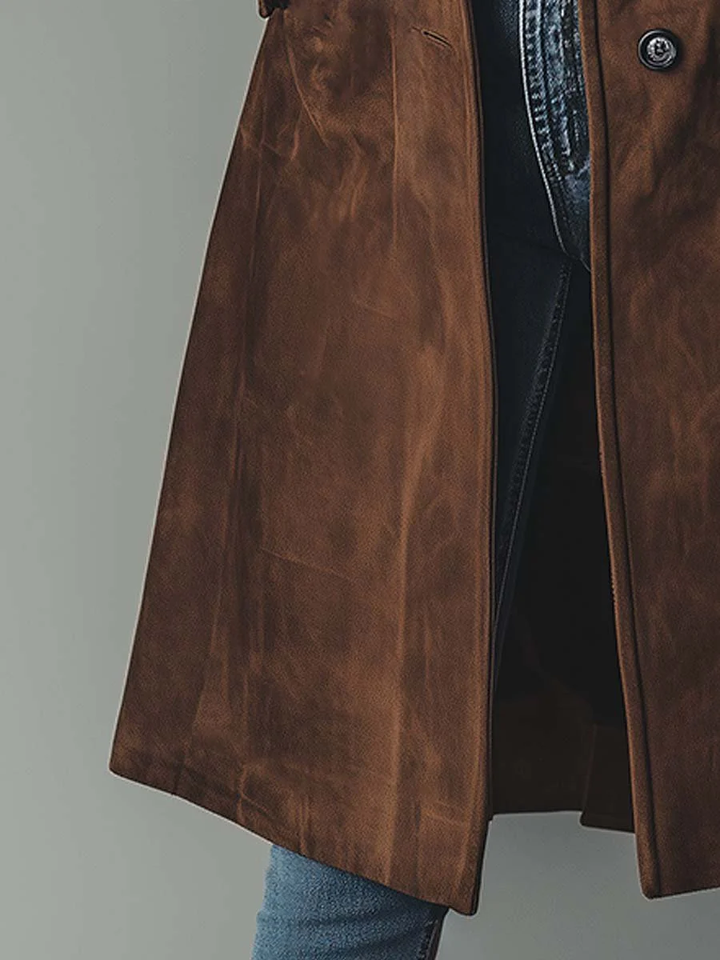 Women’s Tailored Long Button-Front Winter Coat