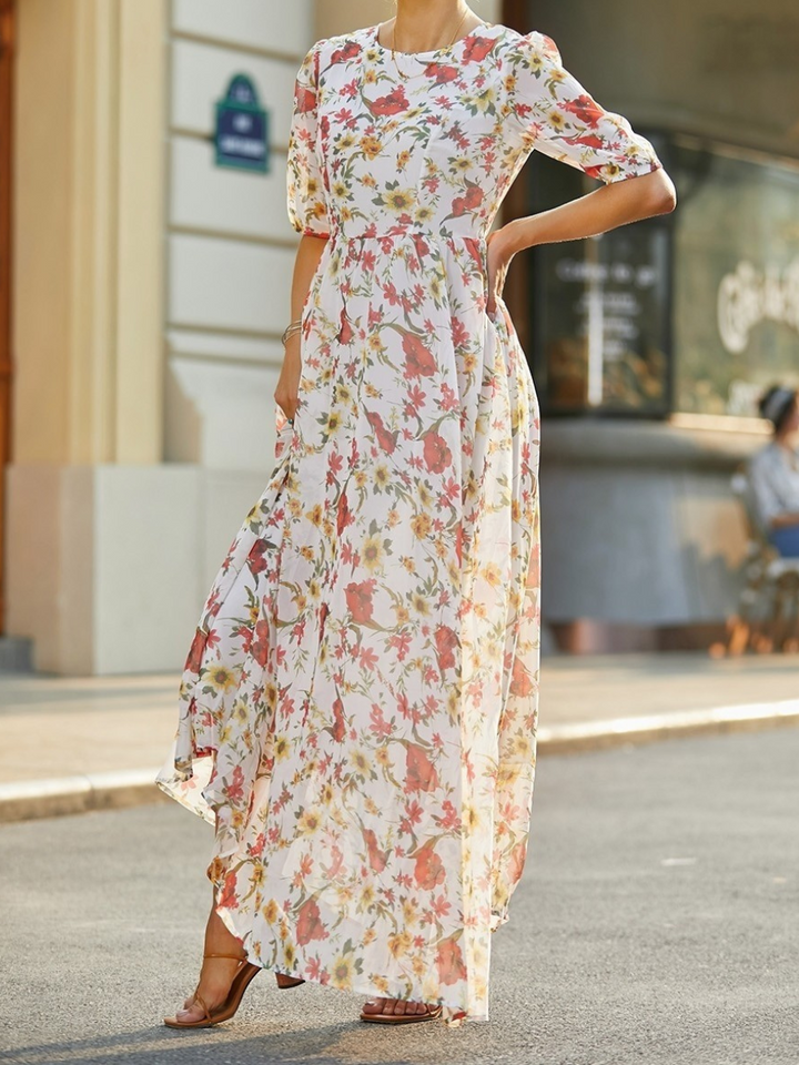 Helena | Flowing Elegant Floral Dress