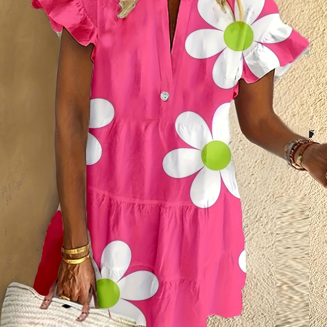 Aurelia | Women’s Floral Tiered Empire-Waist Dress