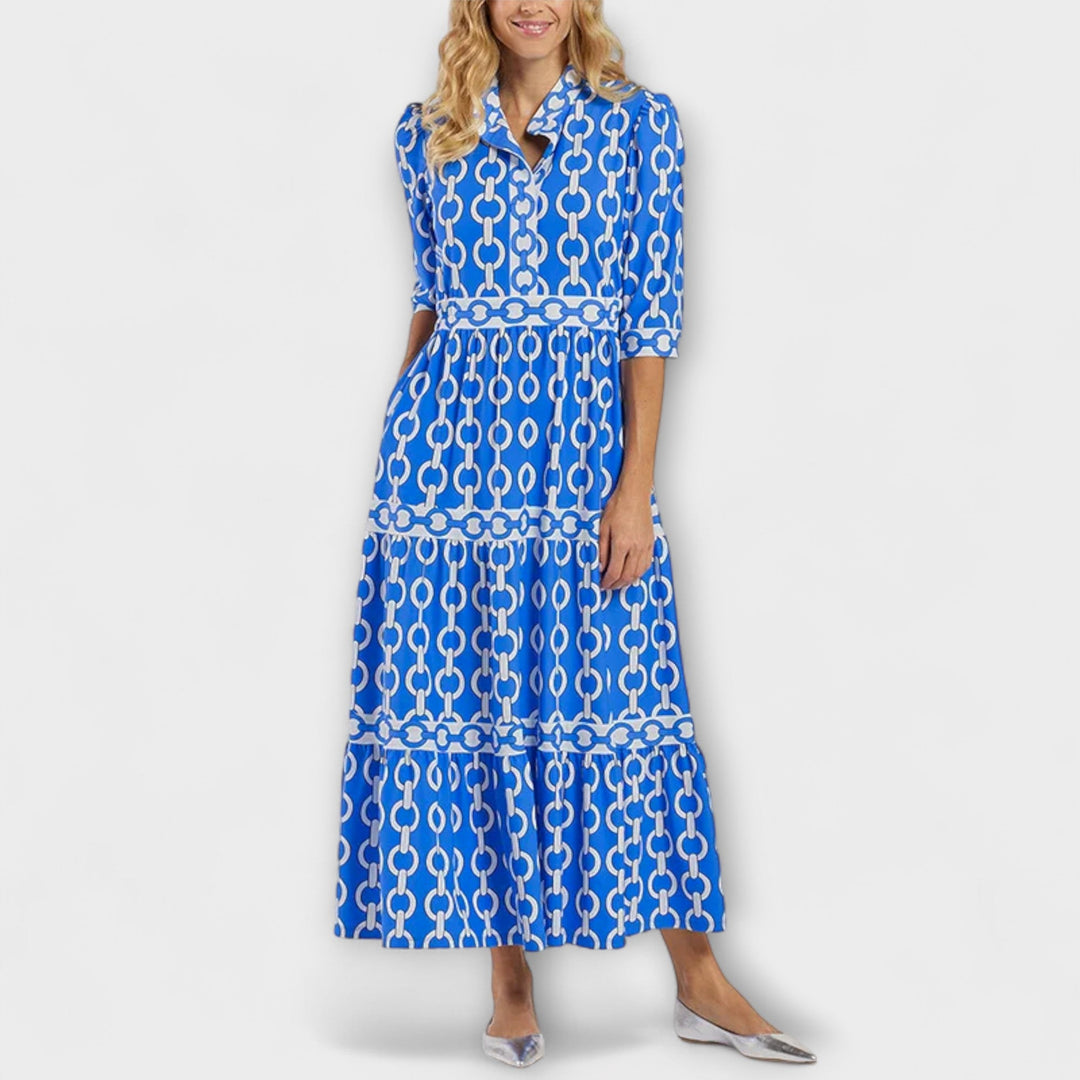 Marisol | Chic Pattern Midi Dress