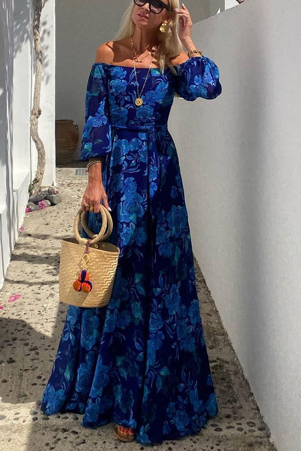 Maelis | Elegant Off-Shoulder Floral Dress
