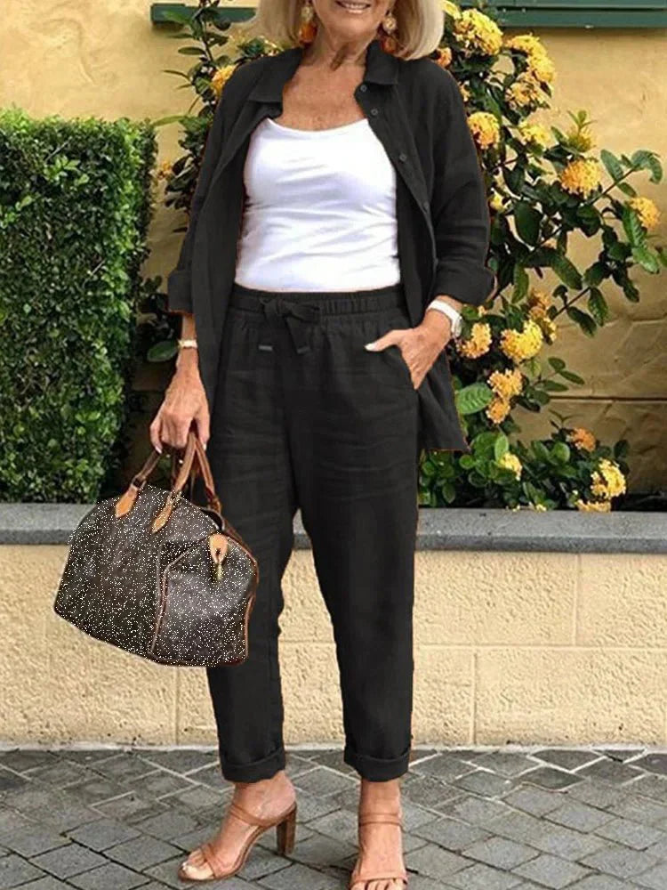 Adira | Relaxed Button-Down Two-Piece Set