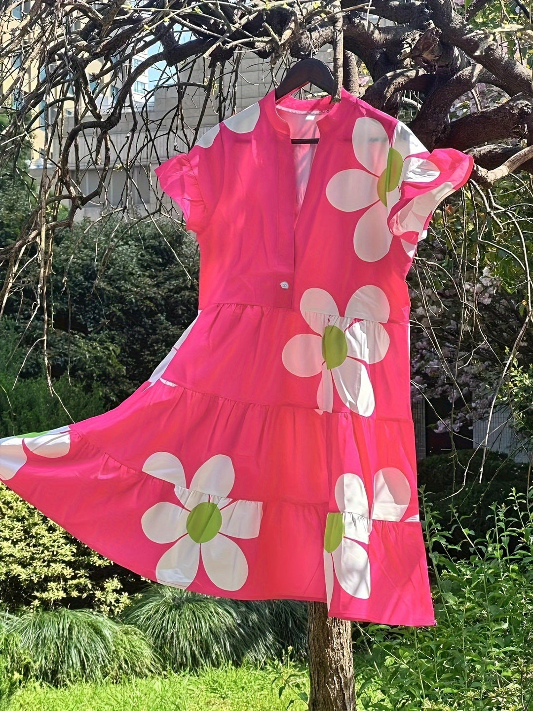 Aurelia | Women’s Floral Tiered Empire-Waist Dress