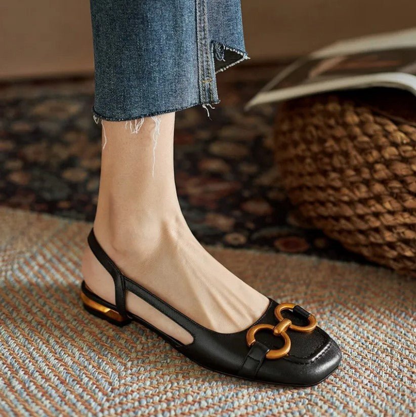 Celestina | Chic Open-Back Flat Shoes