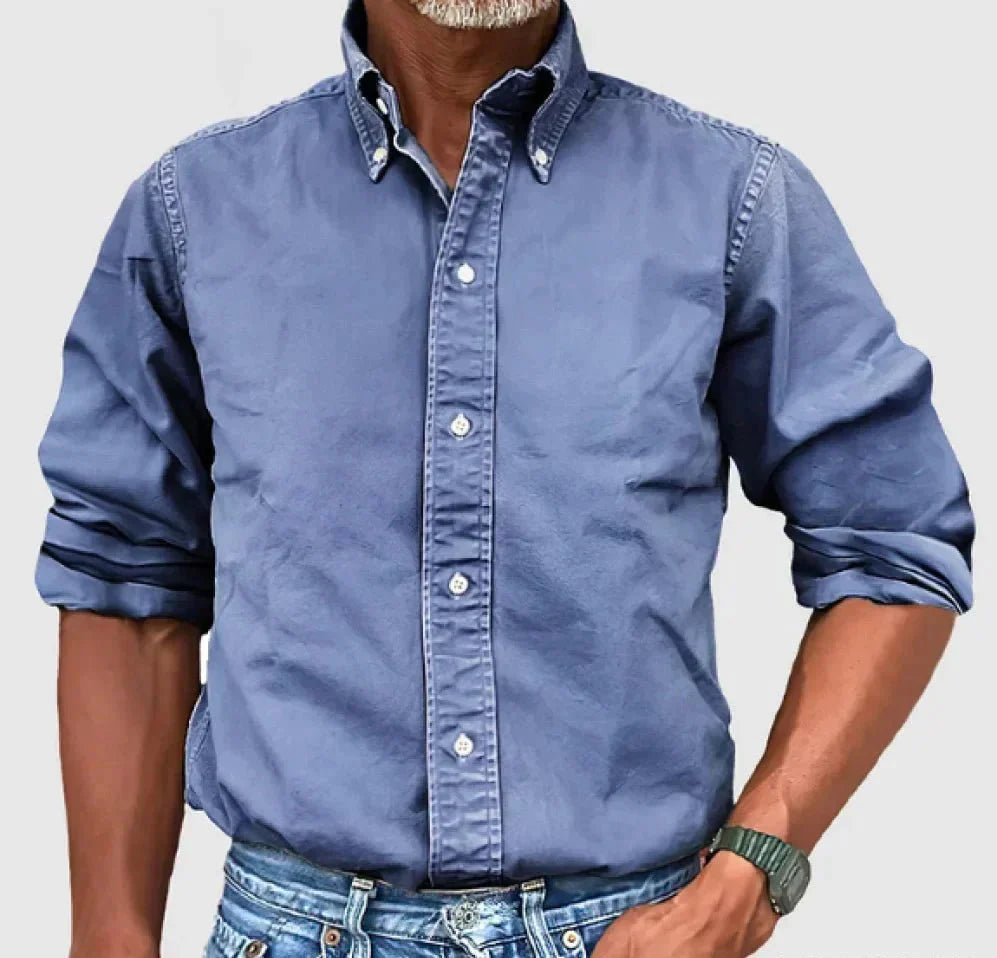 Anthony | Men's Dress Shirt - Classic Long-Sleeve for All-Day Comfort
