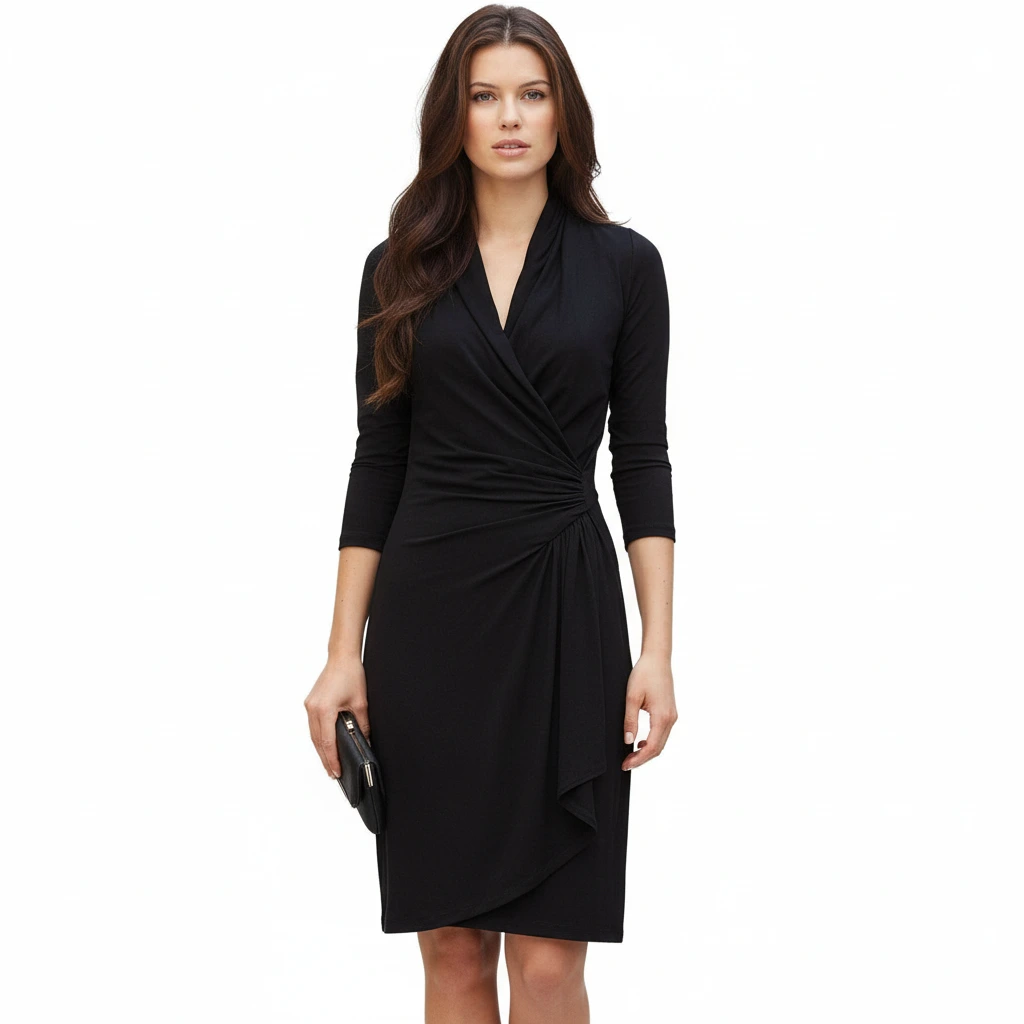 Avelisse | Women’s 3/4 Sleeve Wrap Midi Dress