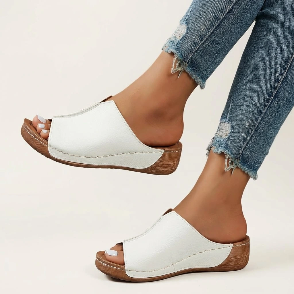 Women’s Open Toe Wedge Sandals Slip On