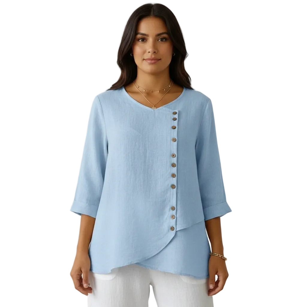 Elira | Women’s Casual Button Detail Summer Top