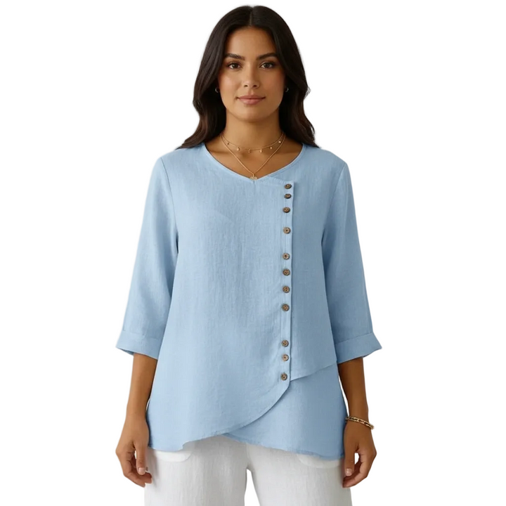 Elira | Women’s Casual Button Detail Summer Top
