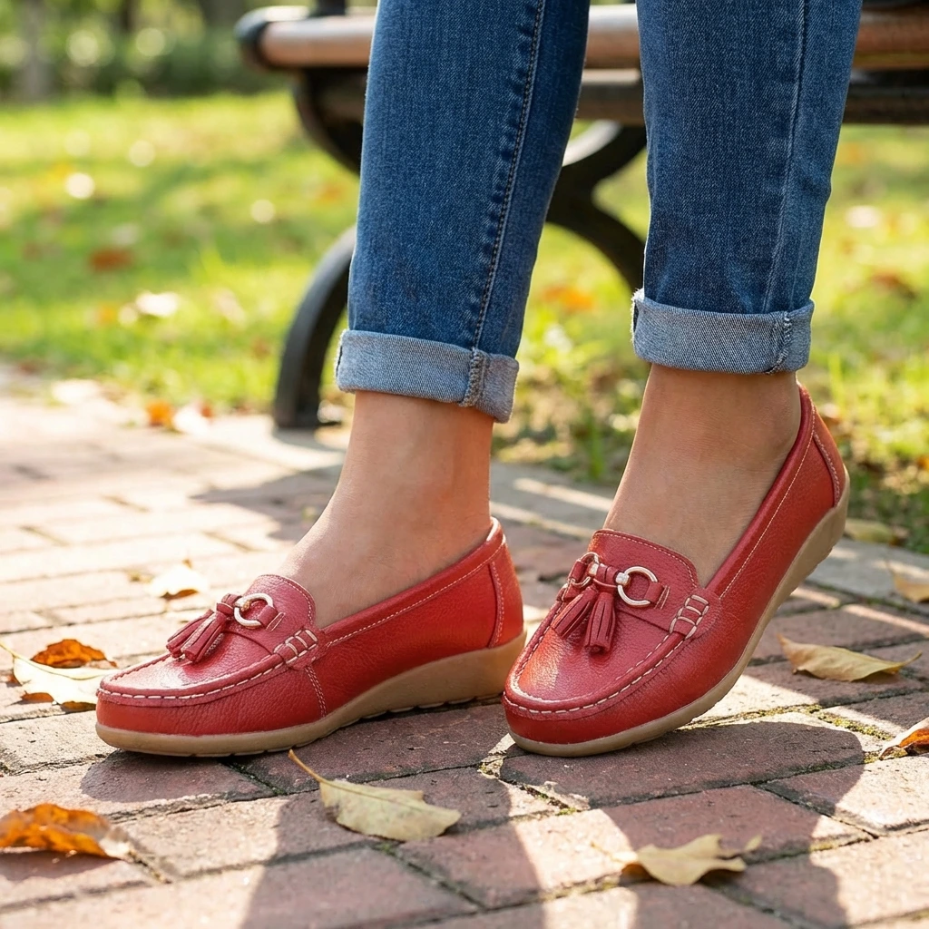 Women’s Orthopedic Slip-On Loafers with Cushioned Sole
