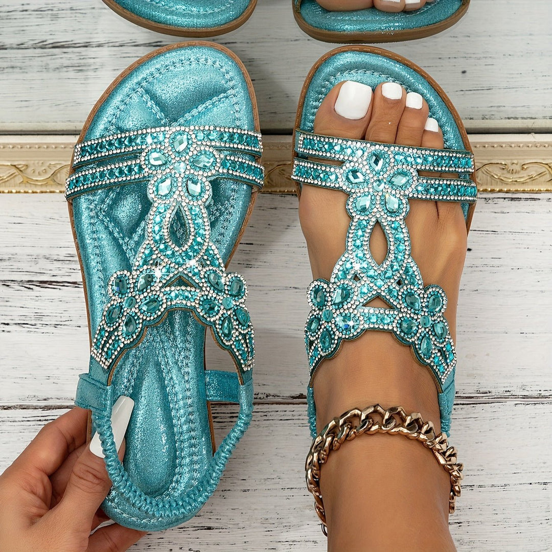 Zarielle | Glamorous Rhinestone Sandals