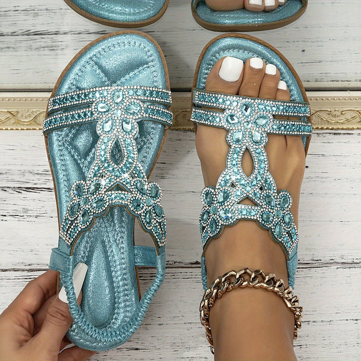 Zarielle | Glamorous Rhinestone Sandals