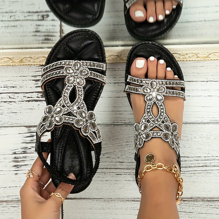 Zarielle | Glamorous Rhinestone Sandals
