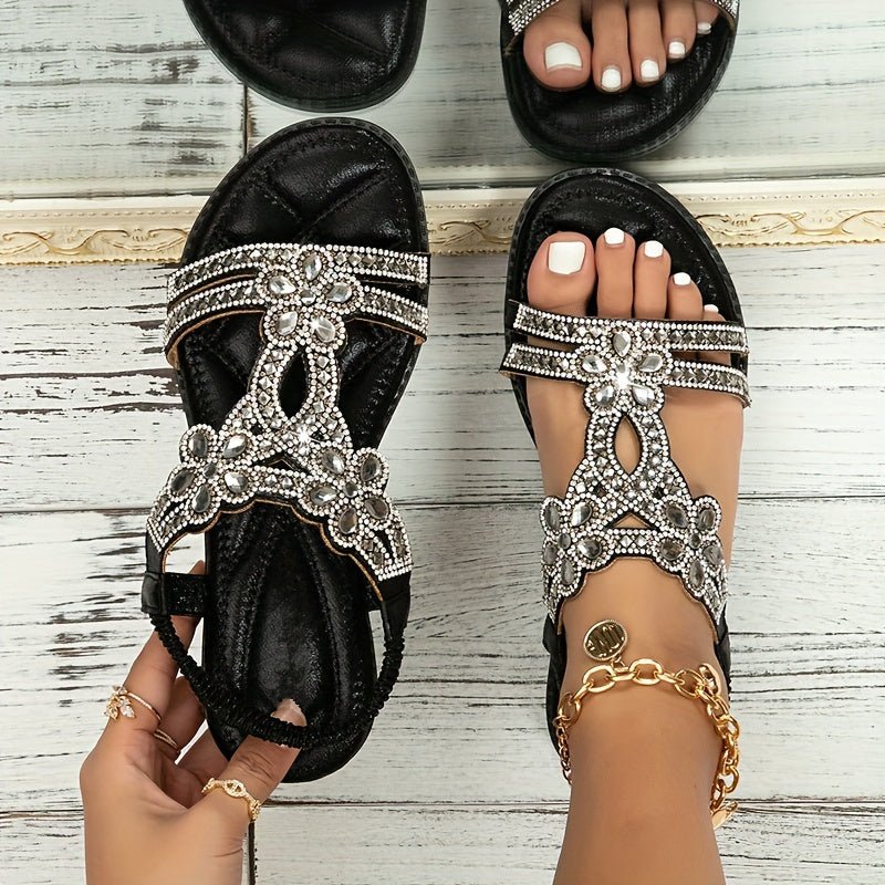 Zarielle | Glamorous Rhinestone Sandals