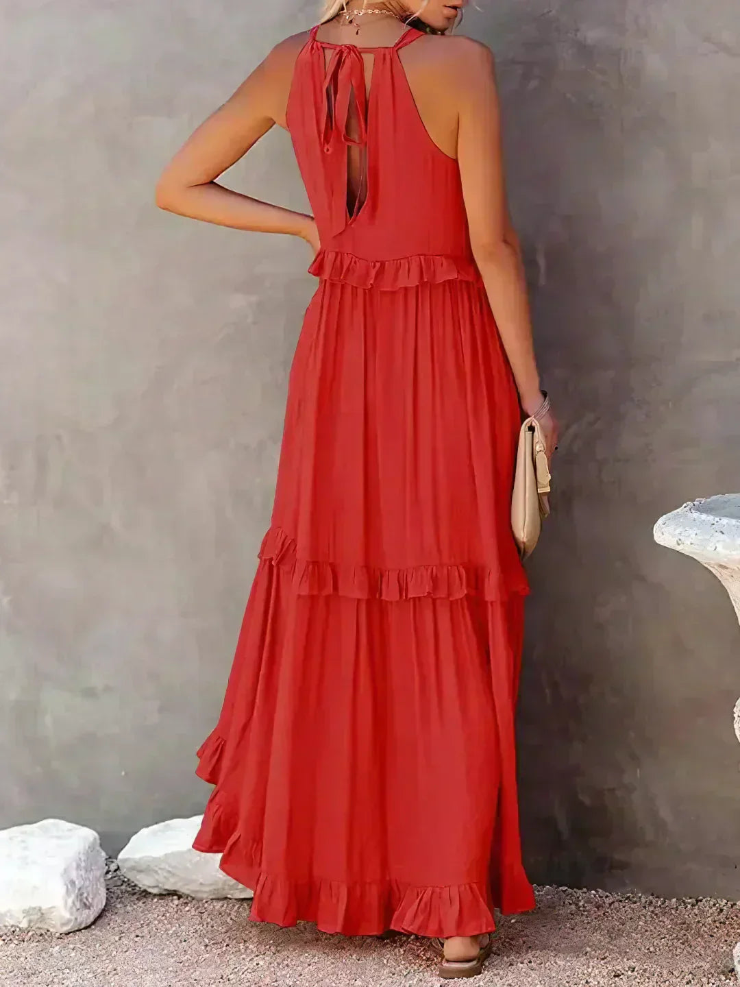 Zerina | Flowing Ruffle Maxi Dress