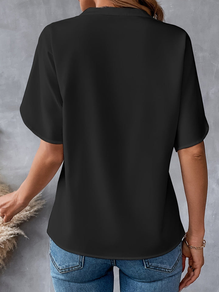 Lyvienne | Minimalist V-Neck Blouse