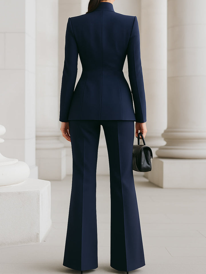 Sterling | Women’s Stand Collar Tailored Executive Pantsuit