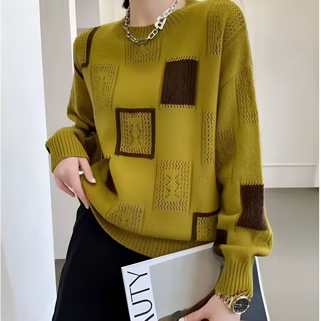 Nyra | Bold Patterned Knit Sweater