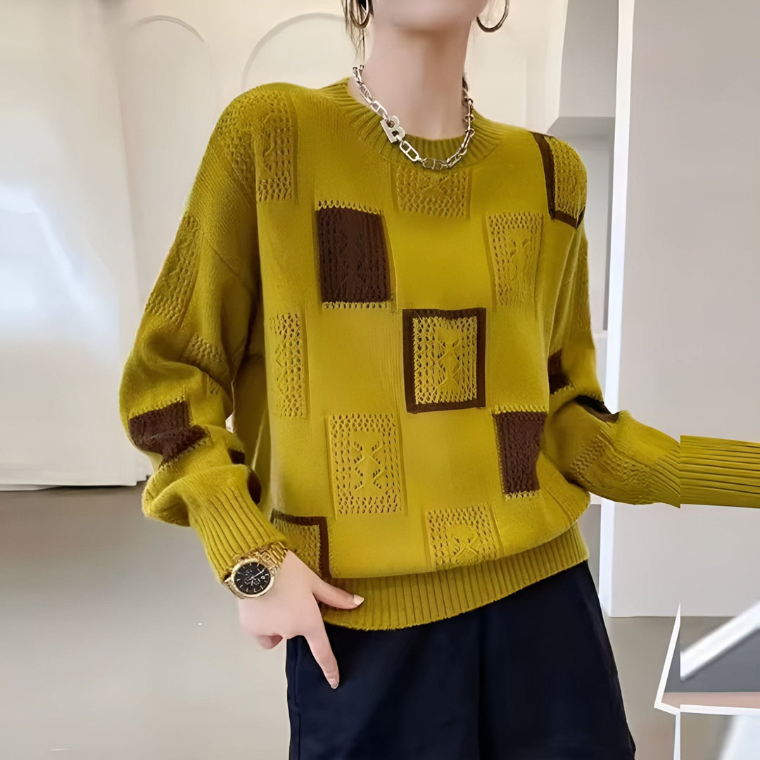 Nyra | Bold Patterned Knit Sweater