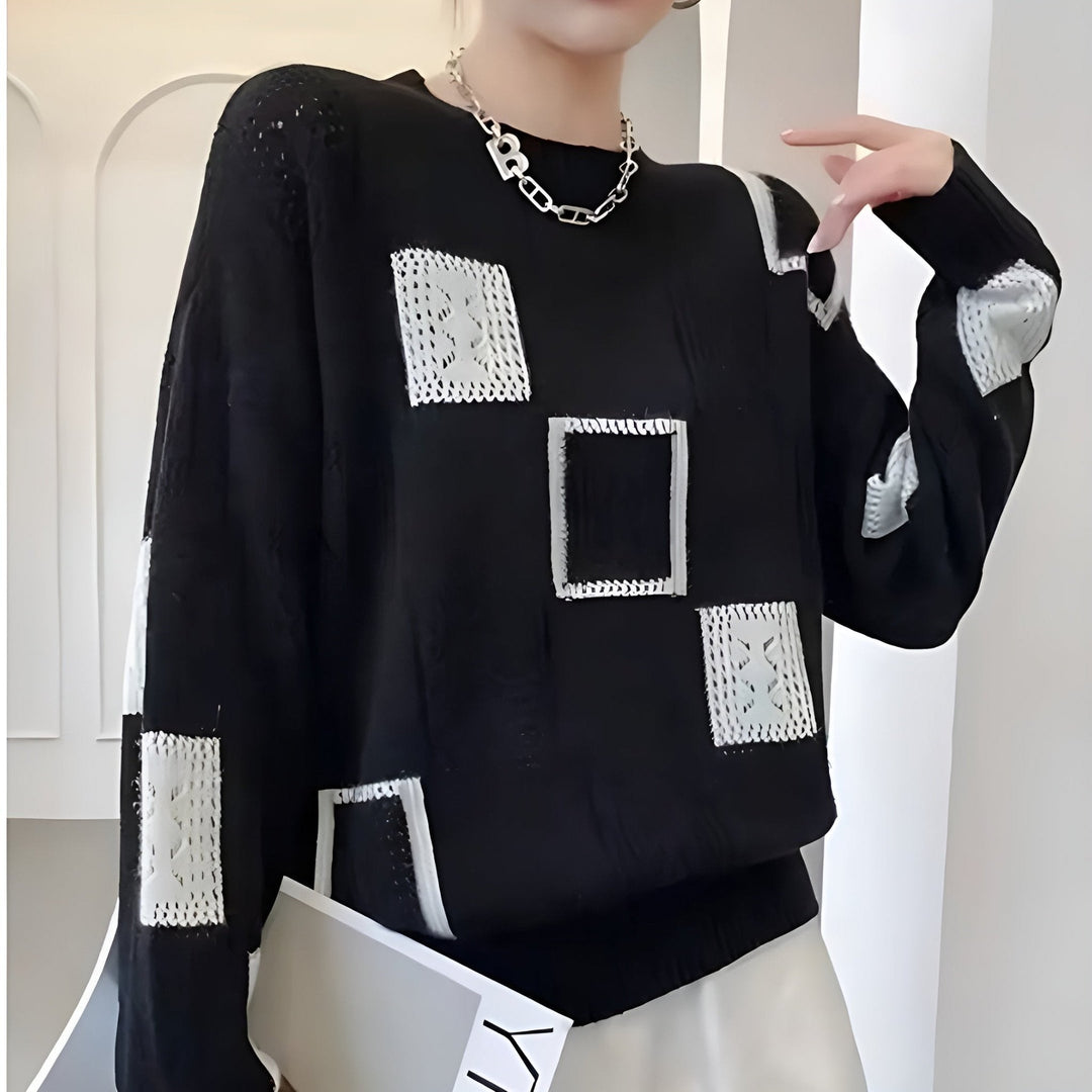 Nyra | Bold Patterned Knit Sweater