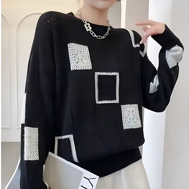 Nyra | Bold Patterned Knit Sweater