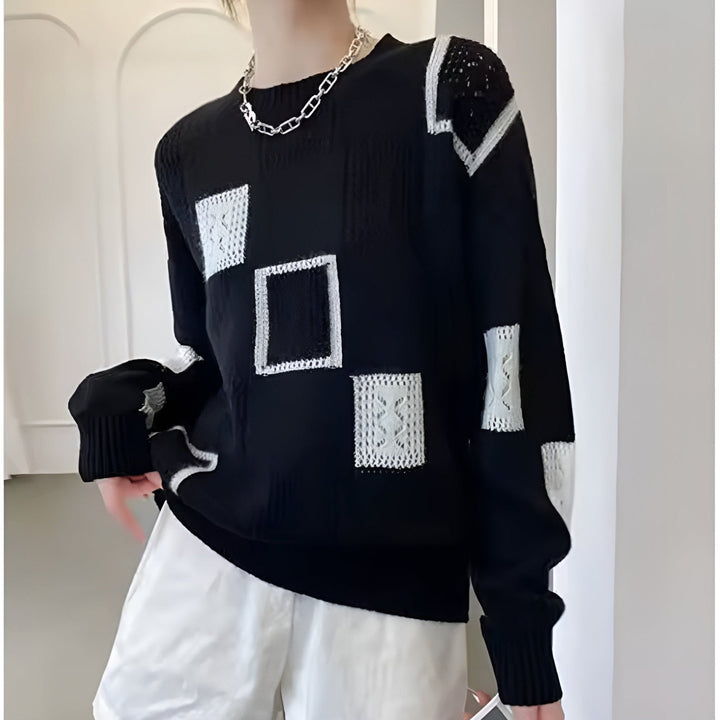 Nyra | Bold Patterned Knit Sweater