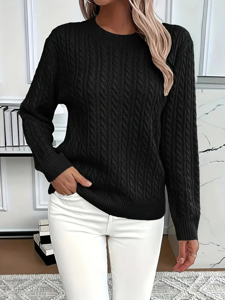 Women’s Cable Knit Crewneck Sweater
