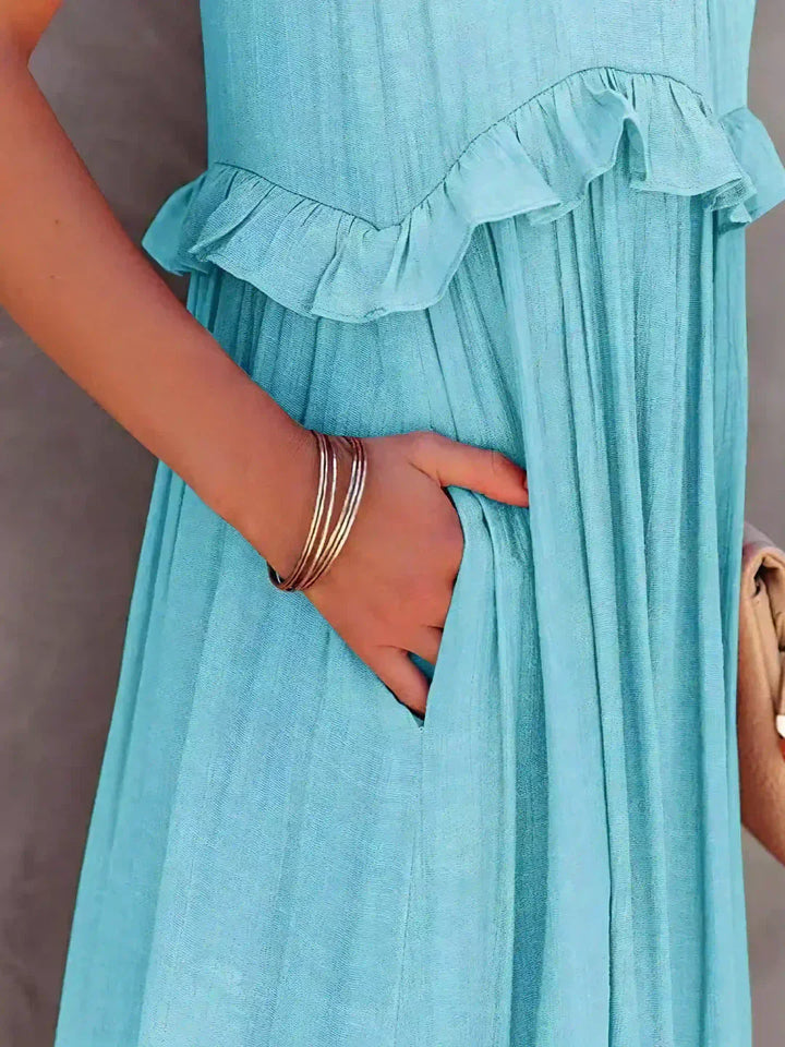Zerina | Flowing Ruffle Maxi Dress