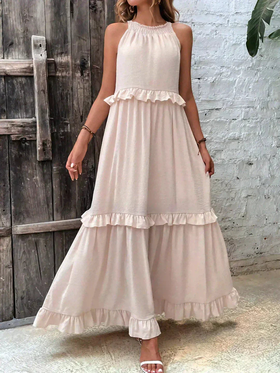 Zerina | Flowing Ruffle Maxi Dress