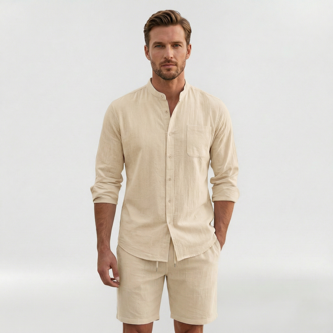 Julian | Men’s Relaxed-Fit Long-Sleeve Resort Co-Ord Set