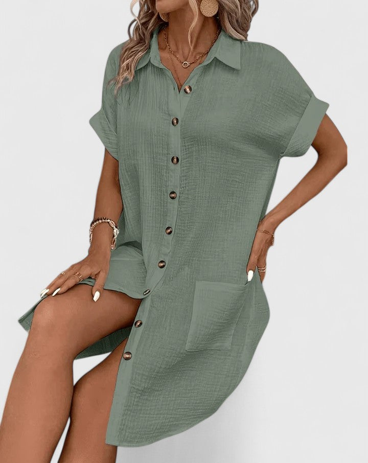Rhea | Relaxed Button-Down Summer Dress