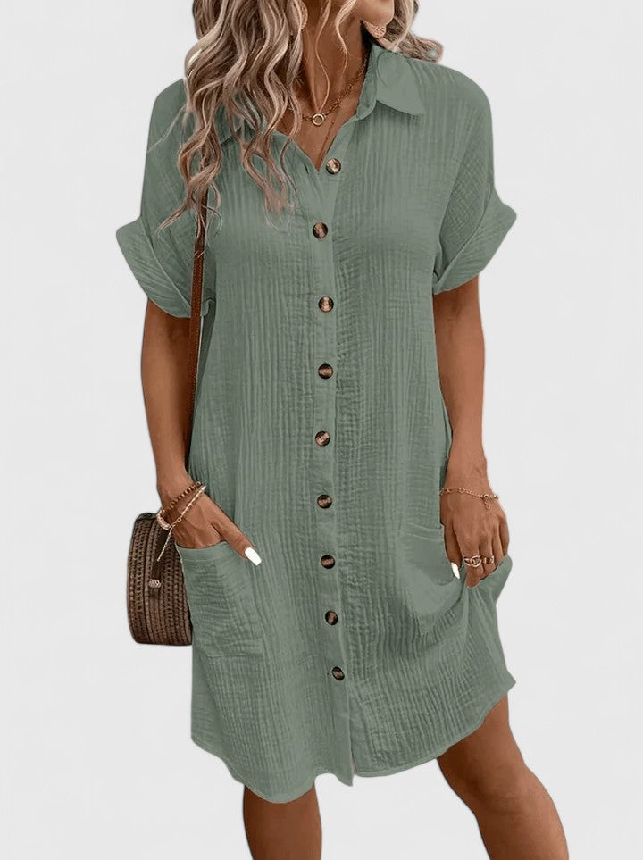Rhea | Relaxed Button-Down Summer Dress