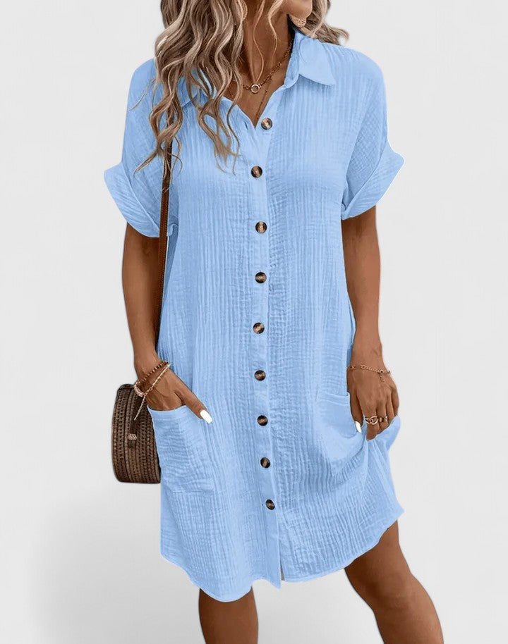 Rhea | Relaxed Button-Down Summer Dress