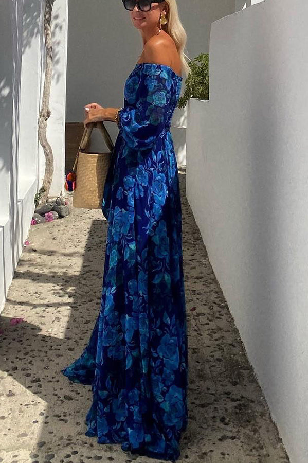 Maelis | Elegant Off-Shoulder Floral Dress