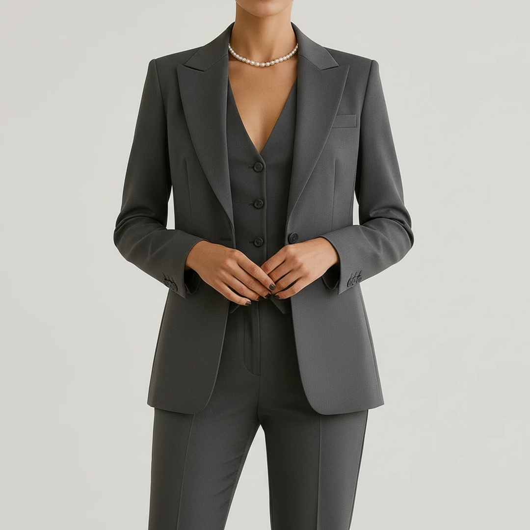 Caroline | Women’s Three Piece Tailored Suit with Vest and Pants