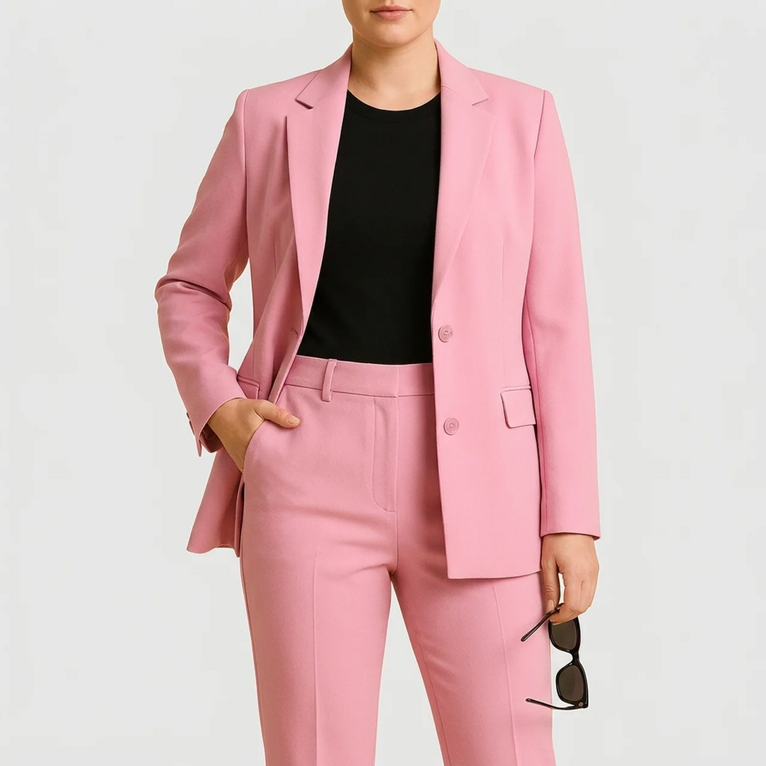 Aurelyne | Women’s Structured Blazer &amp; Pleated Pants Set