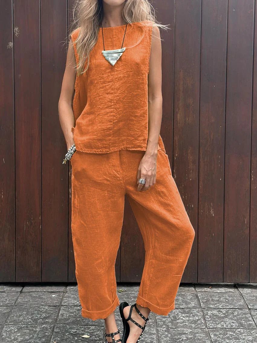 Nerina | Sleeveless Relaxed Two-Piece Set