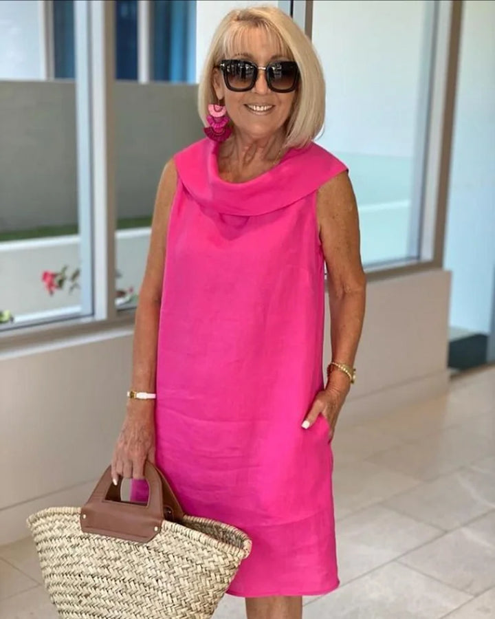 Vivienne | Elegant Cowl-Neck Summer Dress