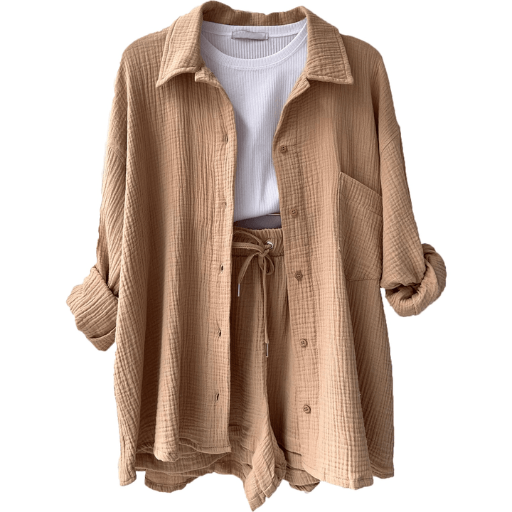 Lyra | Relaxed Overshirt & Shorts Set